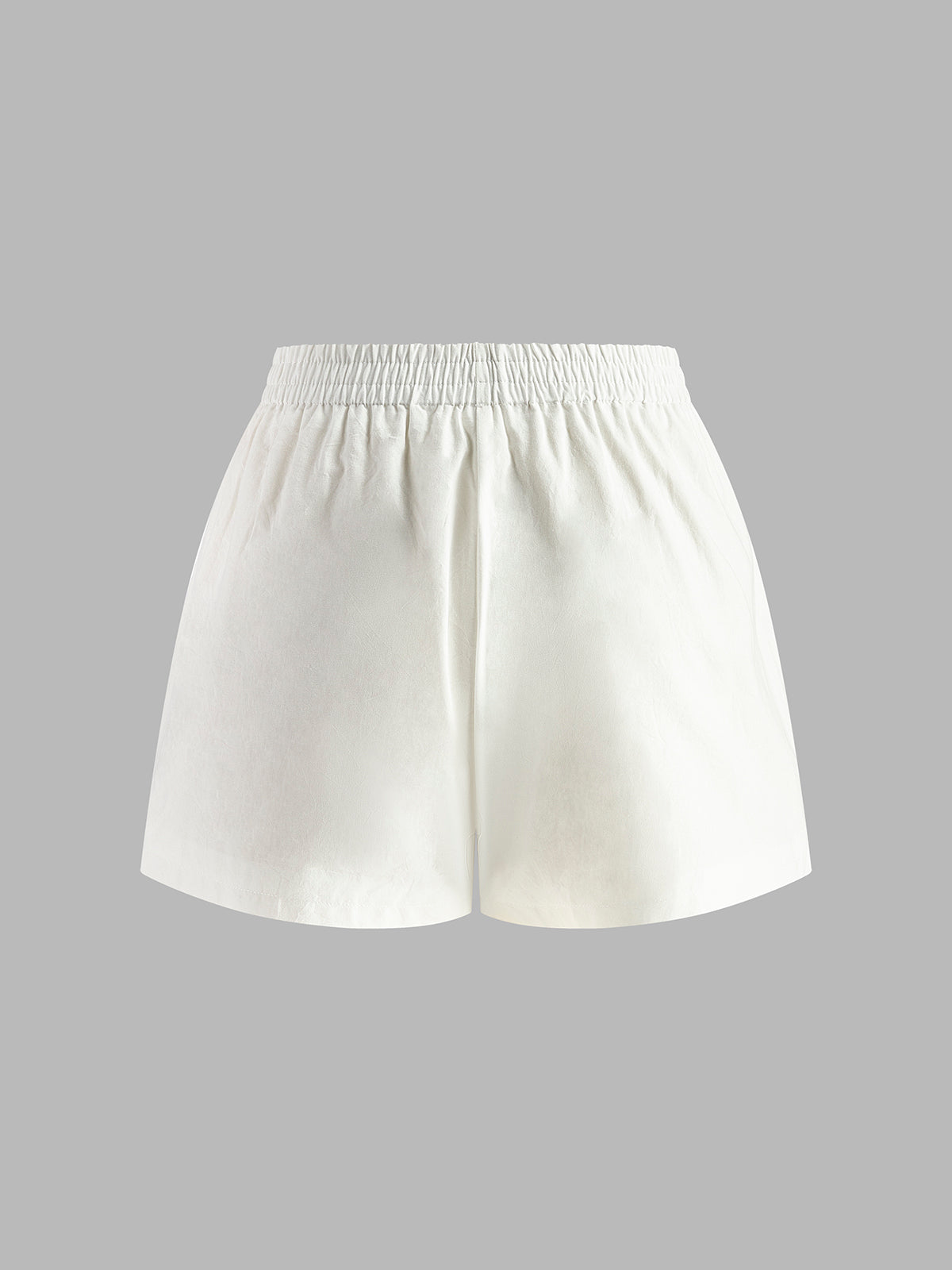 Cotton & Linen Backless Halter Top With Shorts Set Summer Casual Outfit
