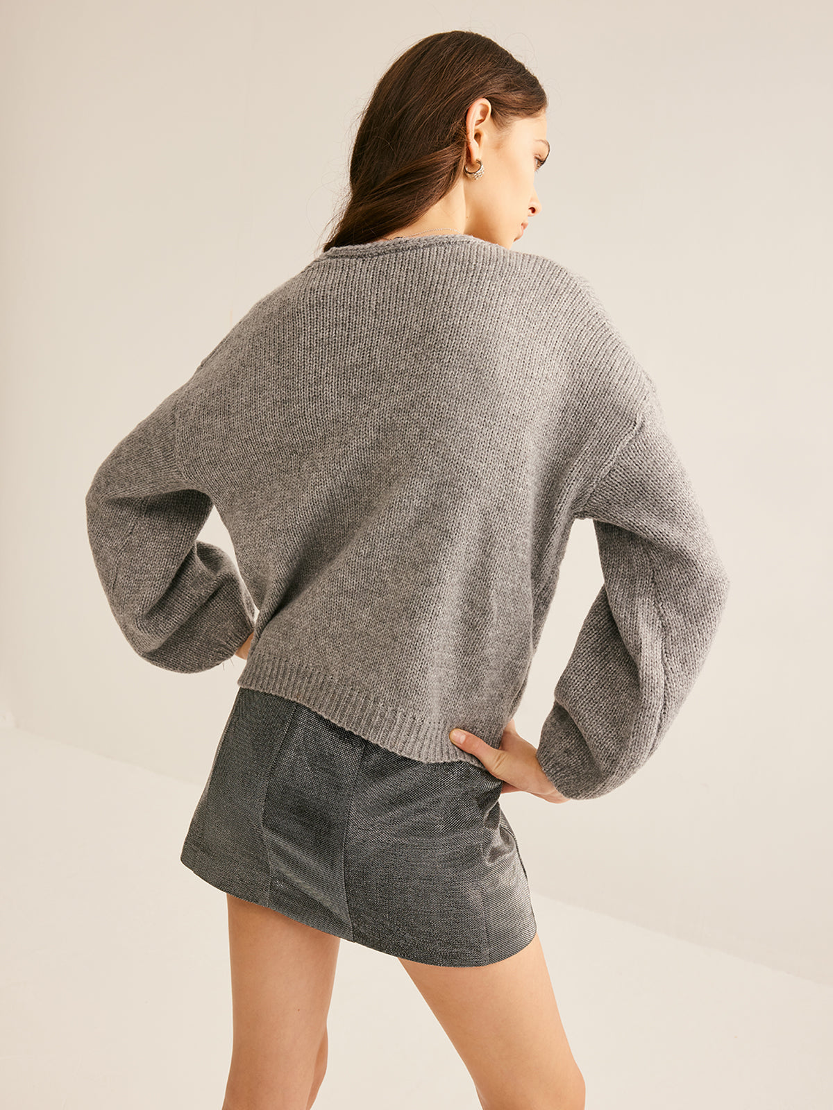 V-Neck Bow Knotted Cardigan for Women Casual Style