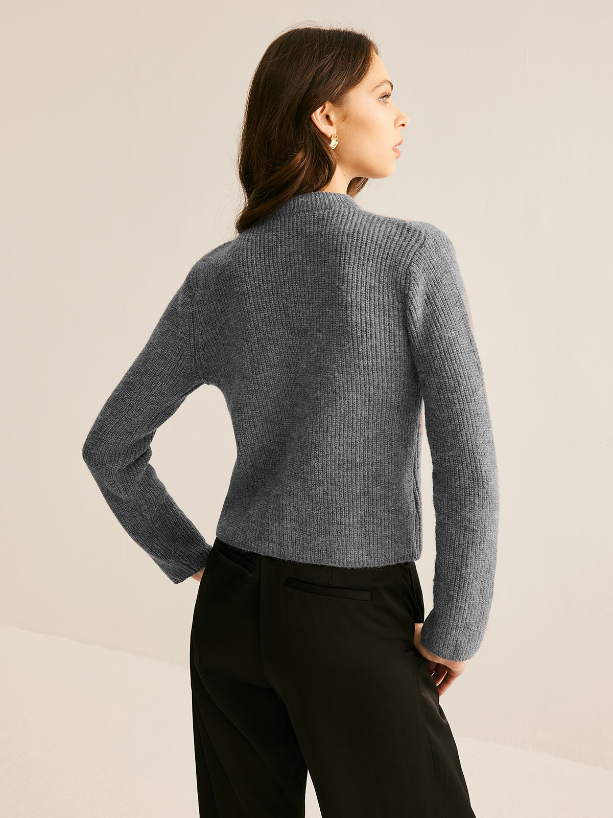 Bow Knotted Cardigan with Elegant Button Detail