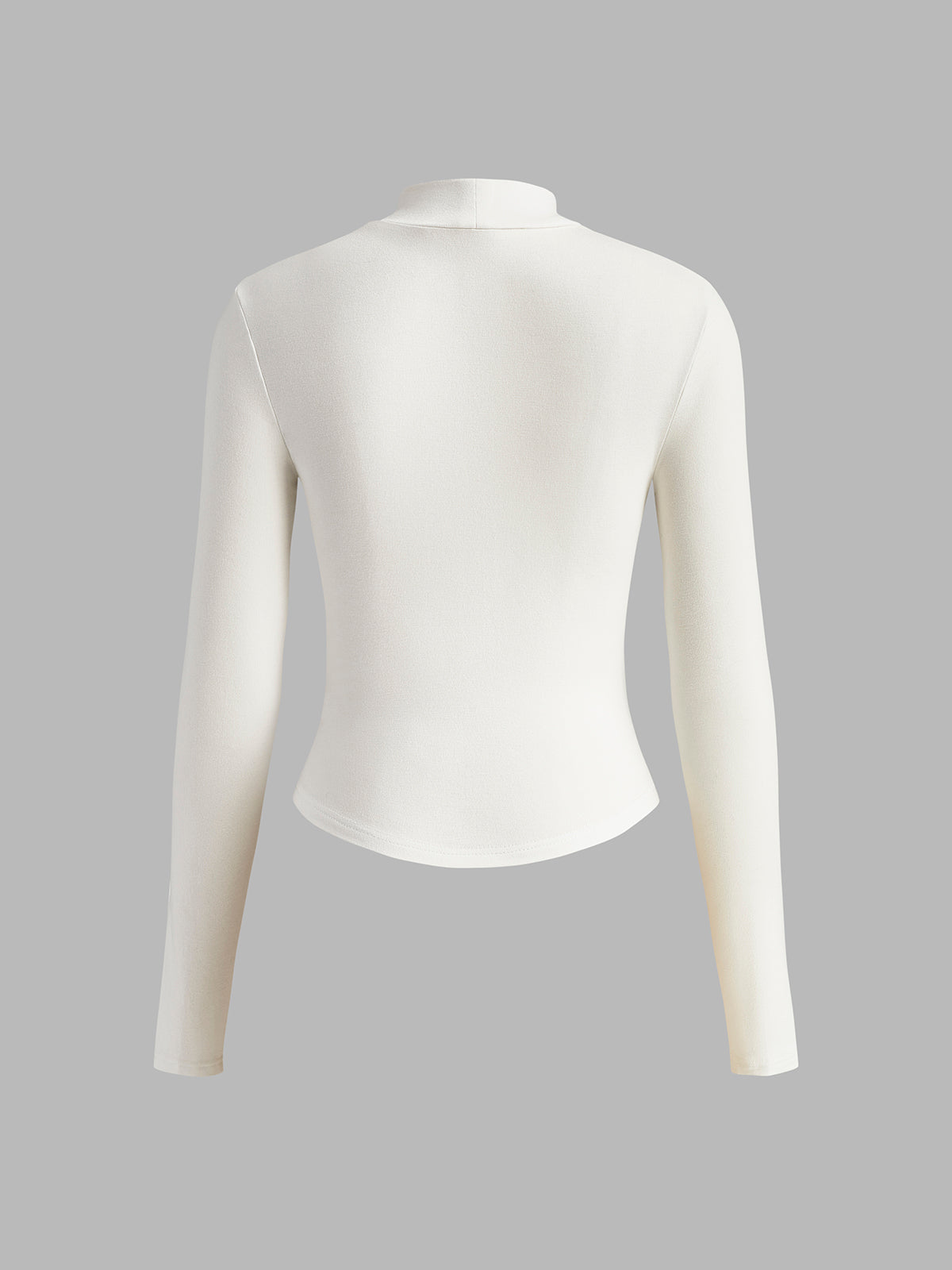 Mock Neck Piping Slim T-Shirt for Comfortable Casual Wear