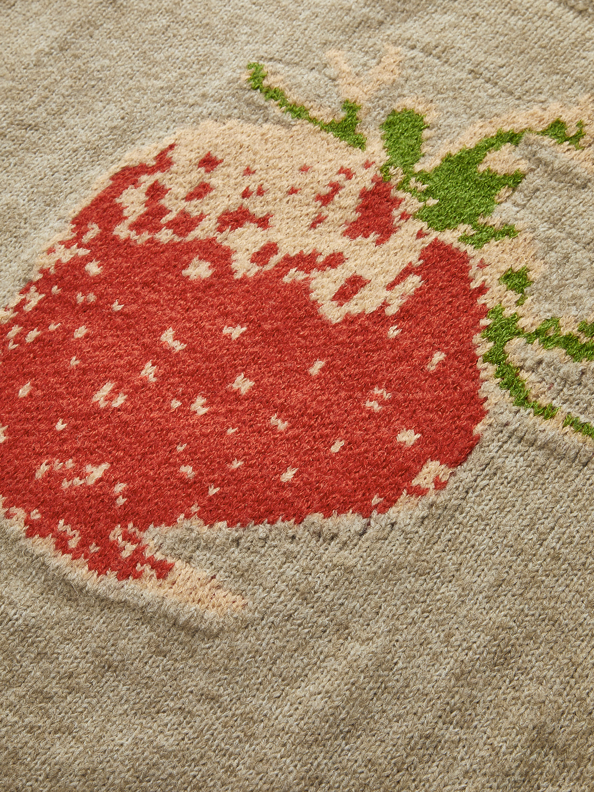 Crew Neck Strawberry Warm Sweater Cozy Winter Knitwear for Women
