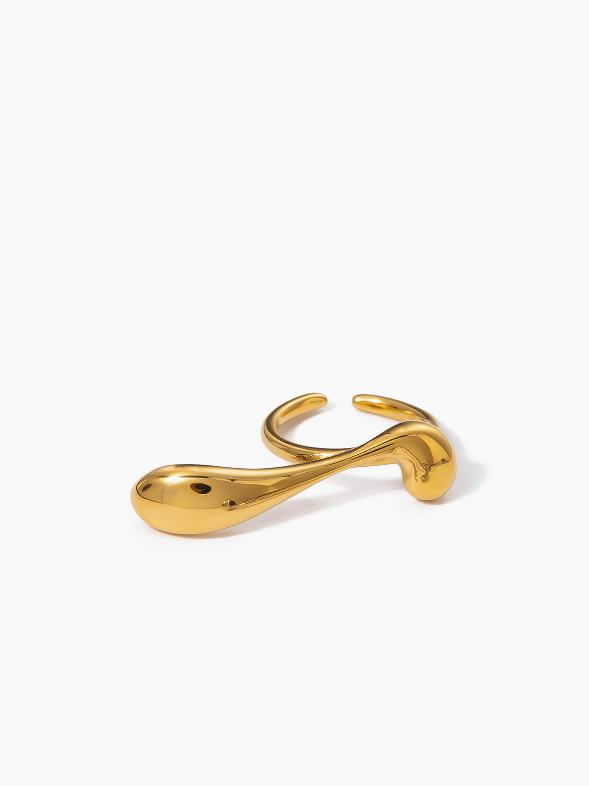 Irregular Water Drop Open Ring Adjustable Statement Piece