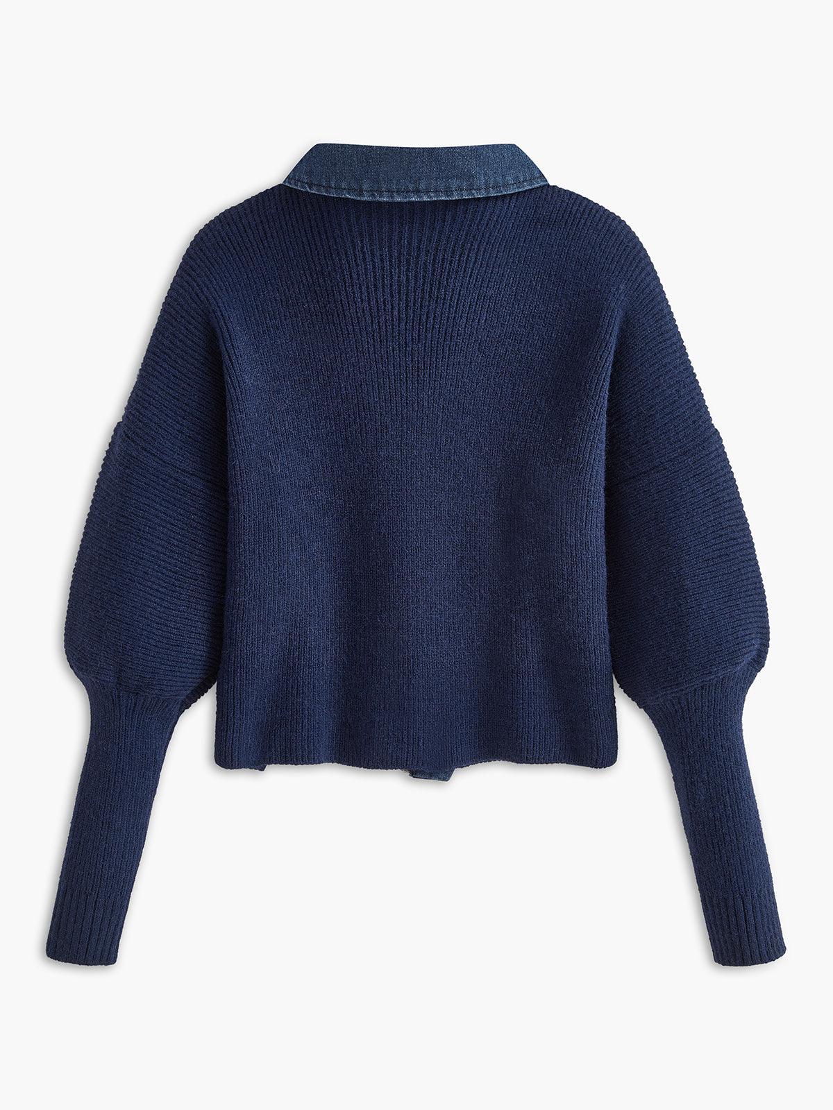 Panel Breasted Stretch Lapel Knit Top for Women Comfort Fit