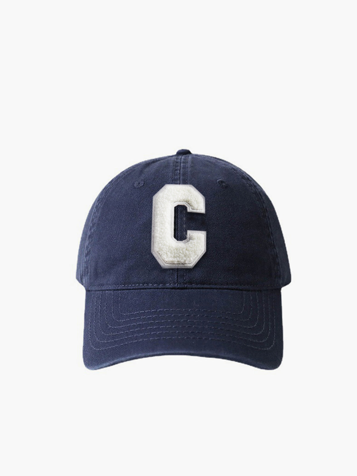 Cotton C-Letter Soft Top Cap Hat - Adjustable Unisex Embroidered Design