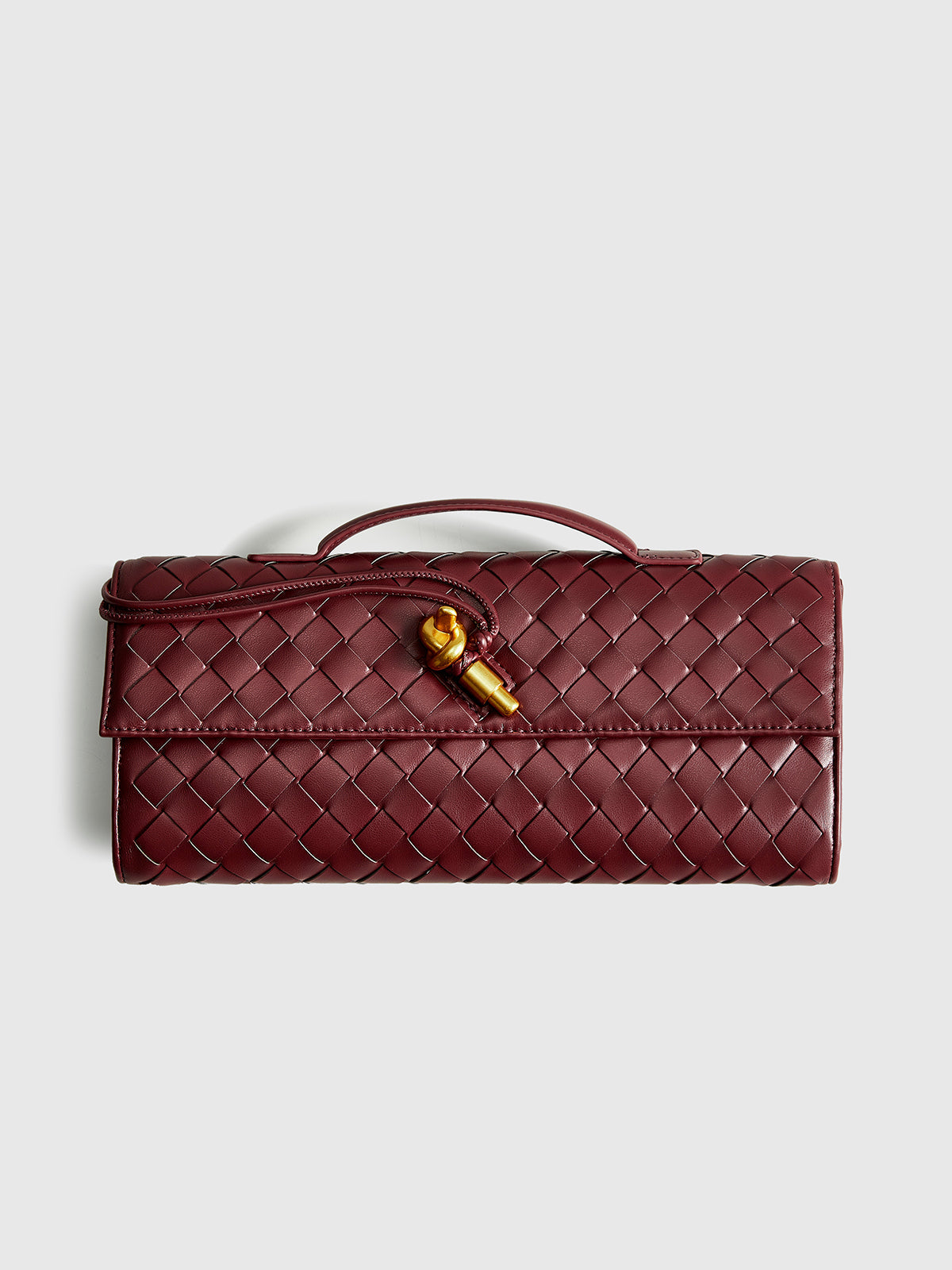 Two Way Woven Flap Clutch Shoulder Bag with Adjustable Strap for Women