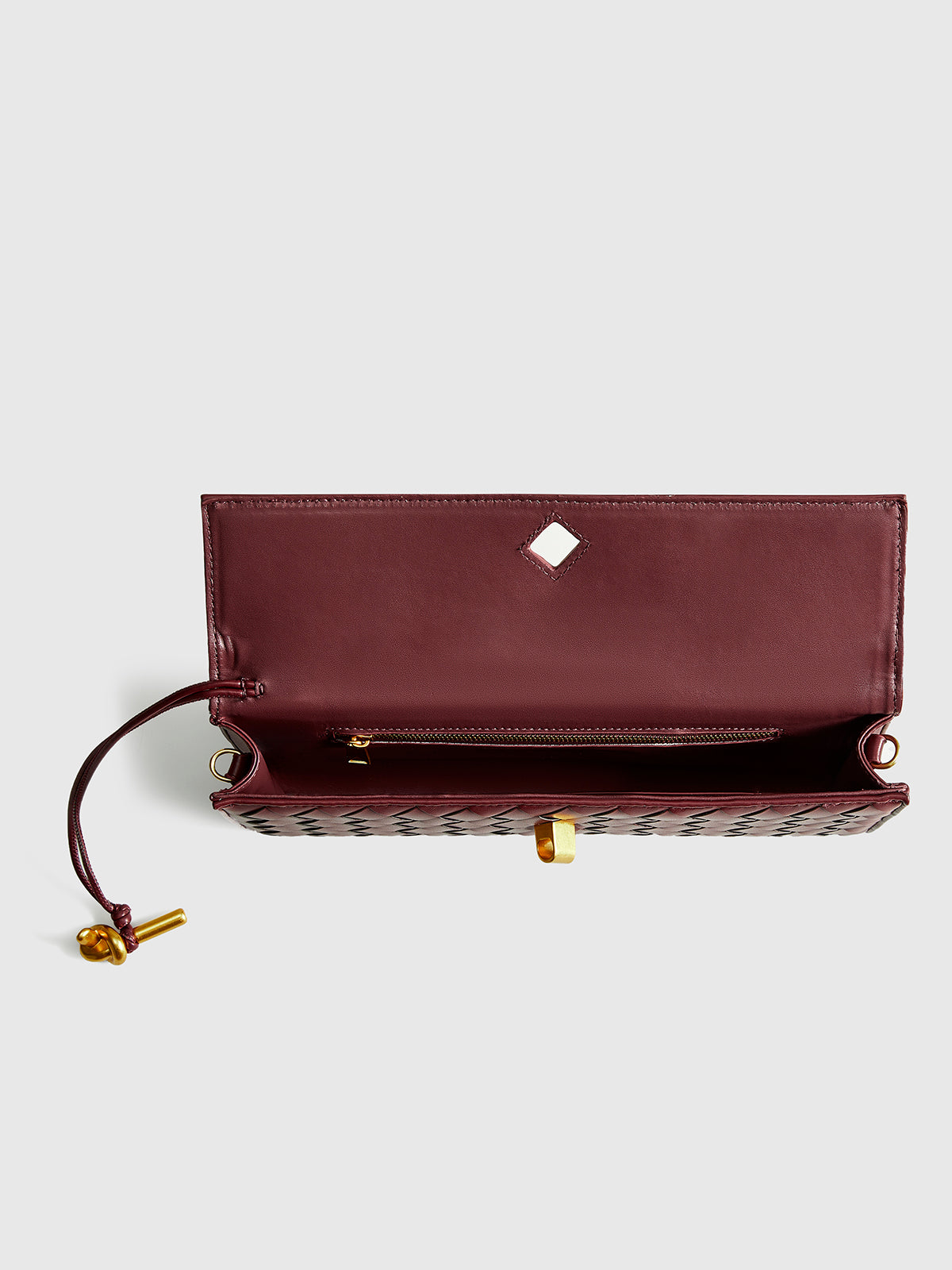 Two Way Woven Flap Clutch Shoulder Bag with Adjustable Strap for Women