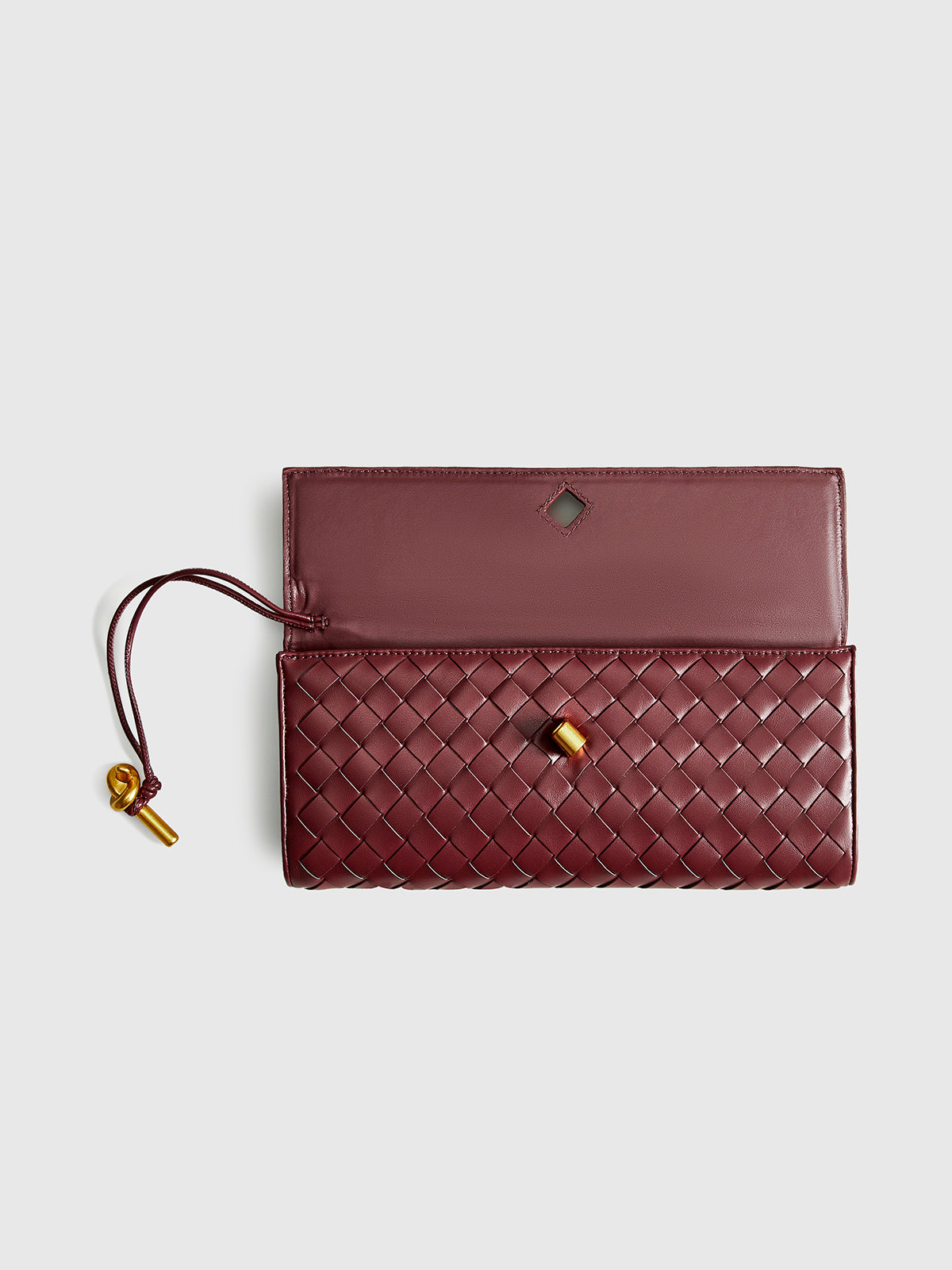 Two Way Woven Flap Clutch Shoulder Bag with Adjustable Strap for Women