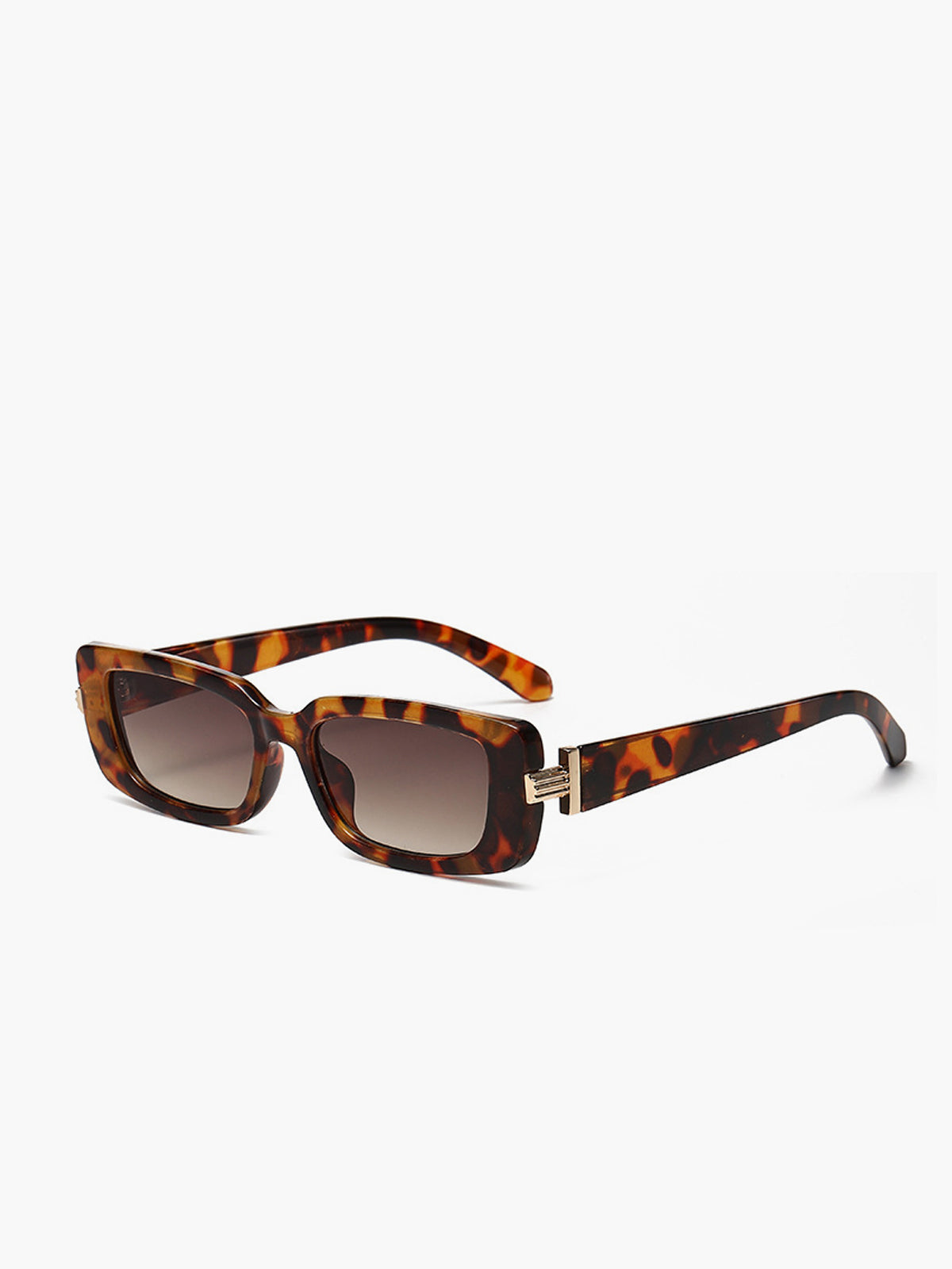 Leopard Printed Square Sunglasses for Women UV Protection