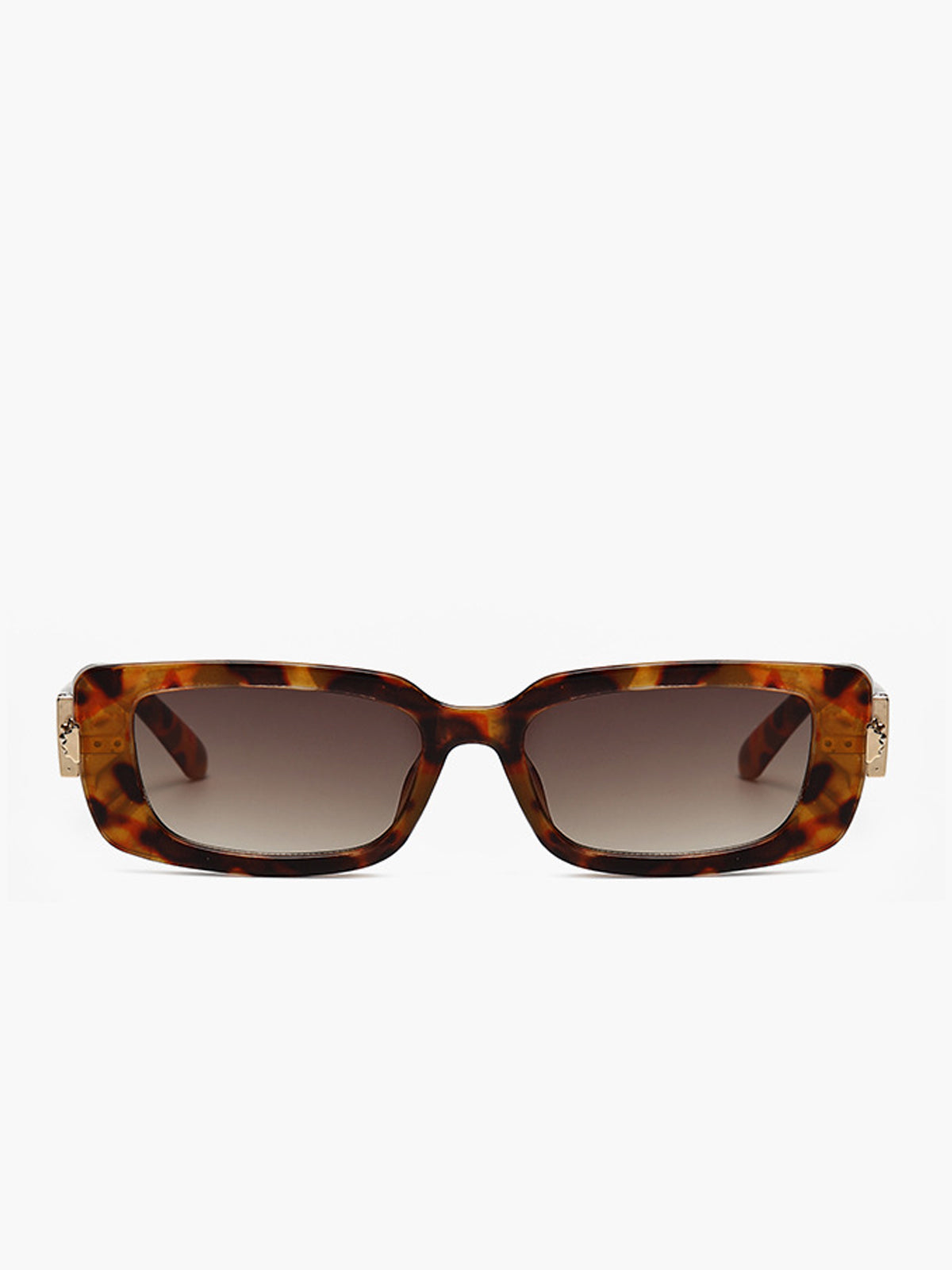Leopard Printed Square Sunglasses for Women UV Protection