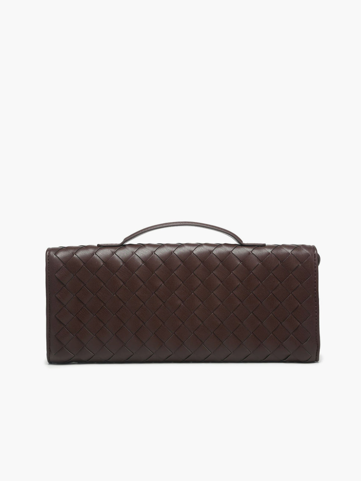 Two Way Woven Flap Clutch Shoulder Bag with Adjustable Strap for Women