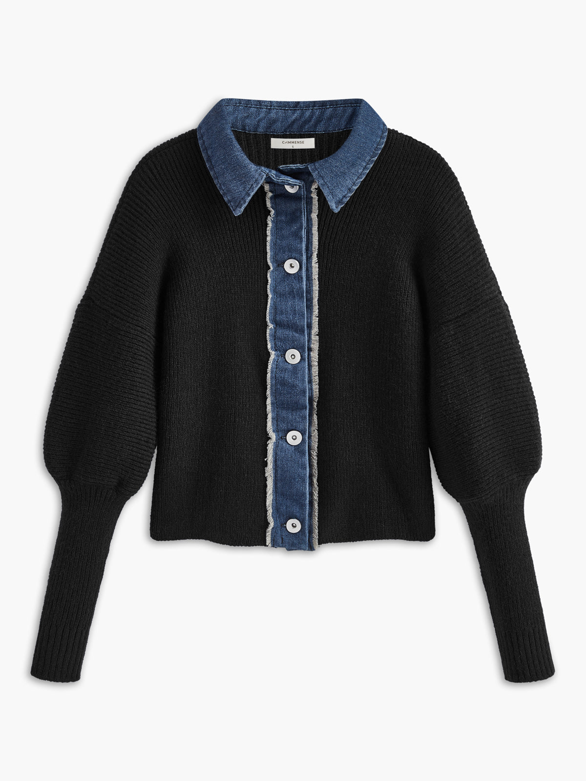 Panel Breasted Stretch Lapel Knit Top for Women Comfort Fit