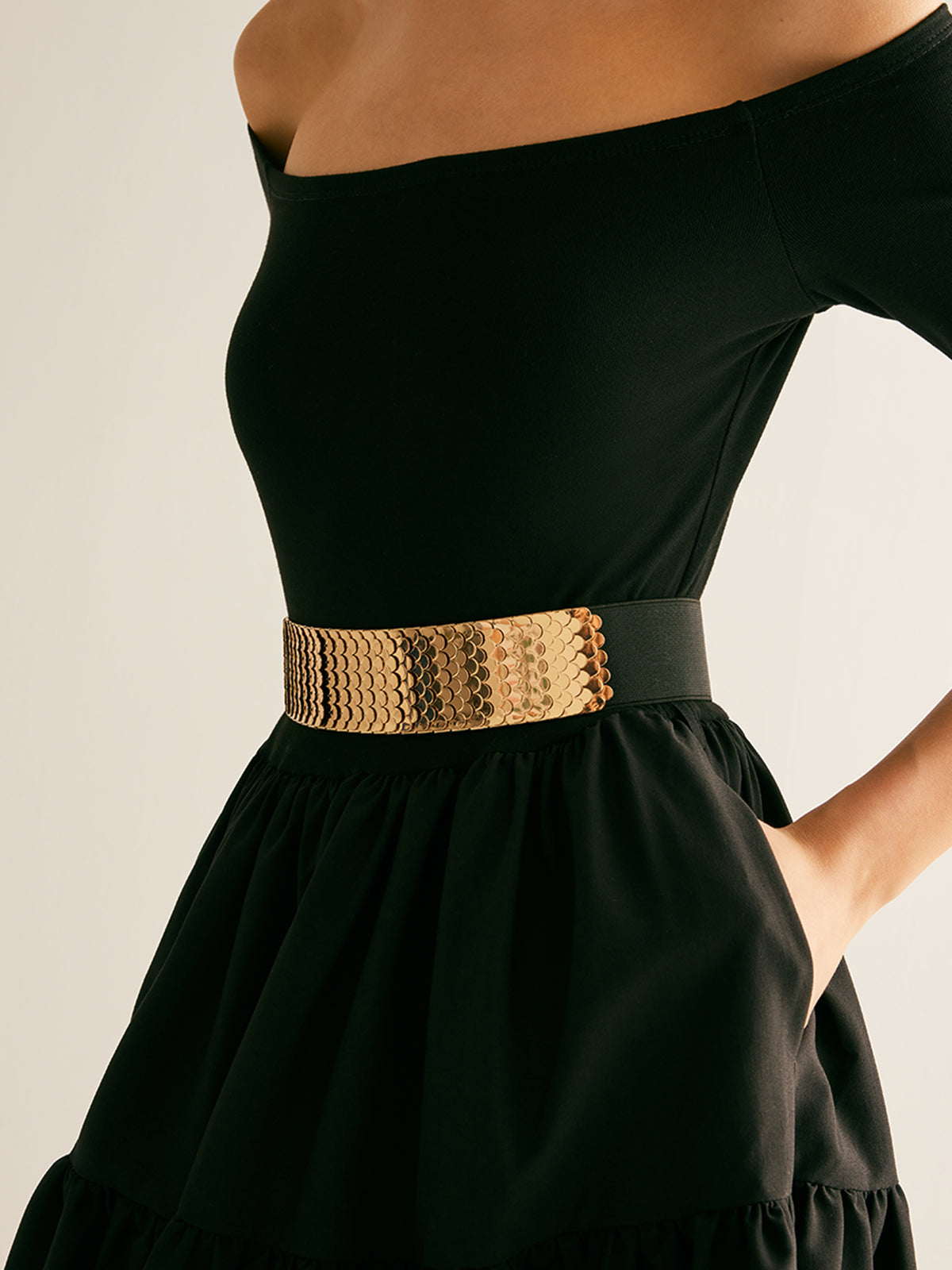 Elastic Fish Scale Belt Adjustable Stretch Waistband