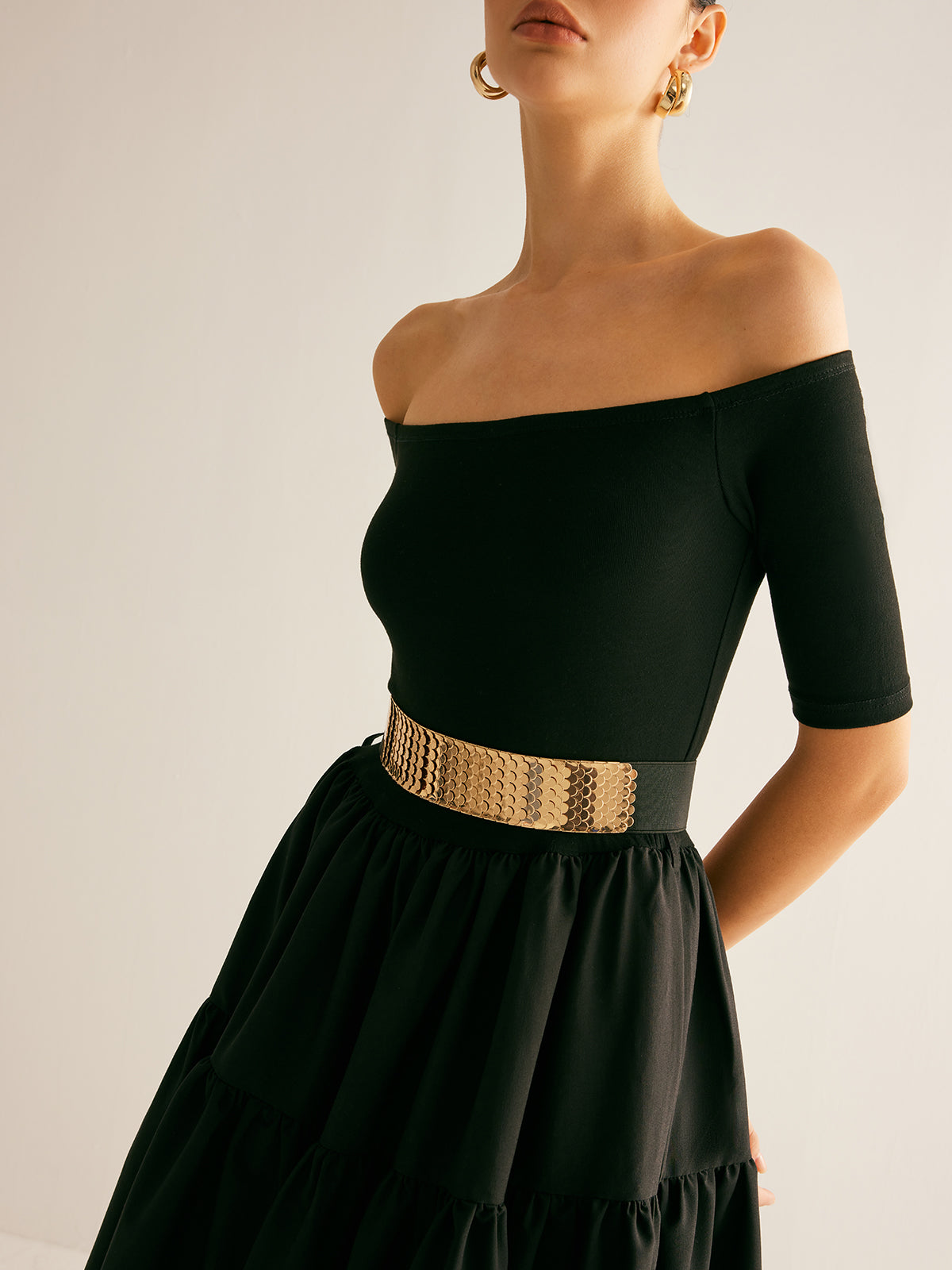 Elastic Fish Scale Belt Adjustable Stretch Waistband