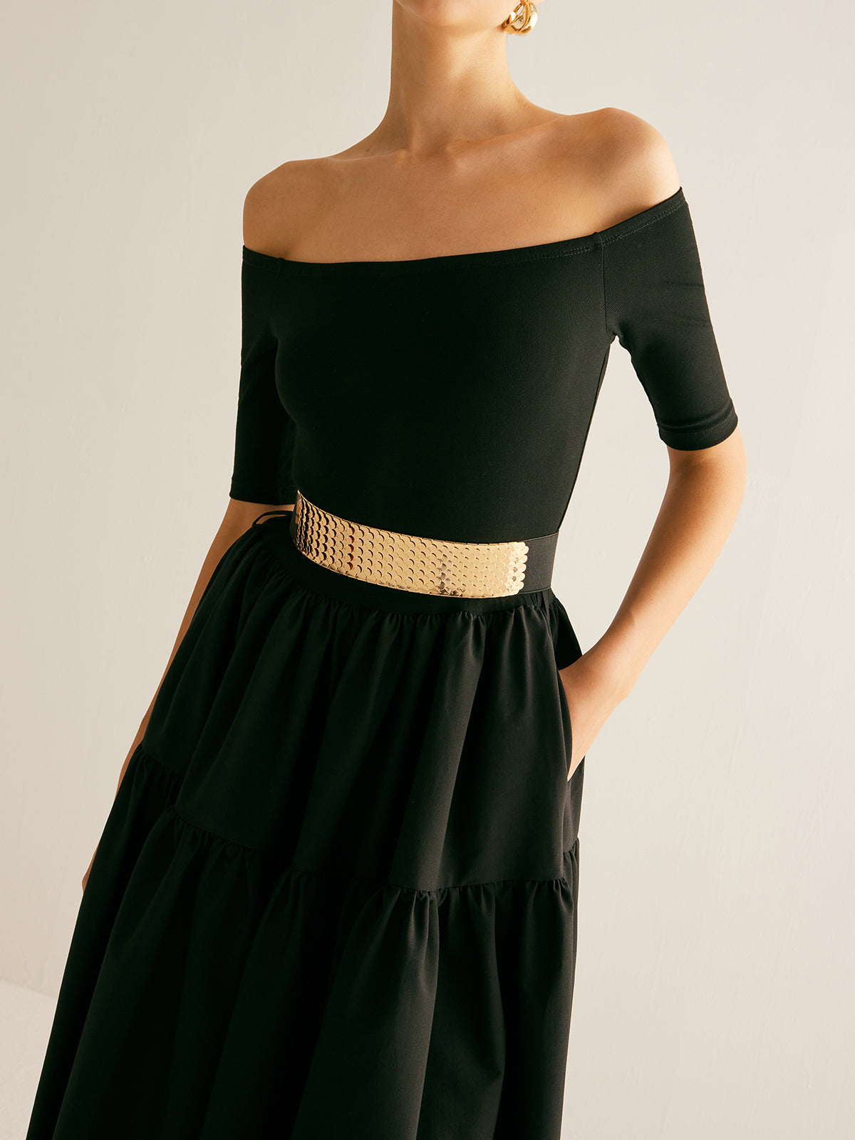 Elastic Fish Scale Belt Adjustable Stretch Waistband