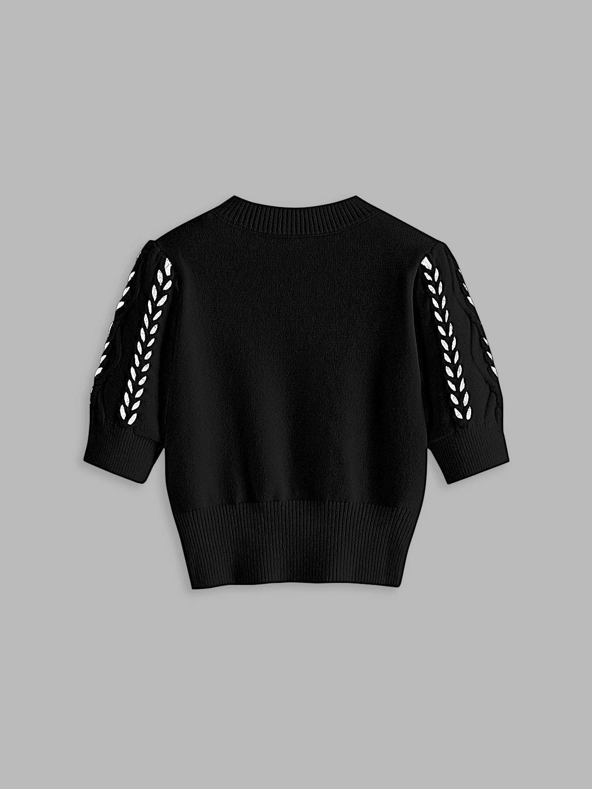 Contrast Binding Cable Knit Top Women's Sweater Winter Fashion