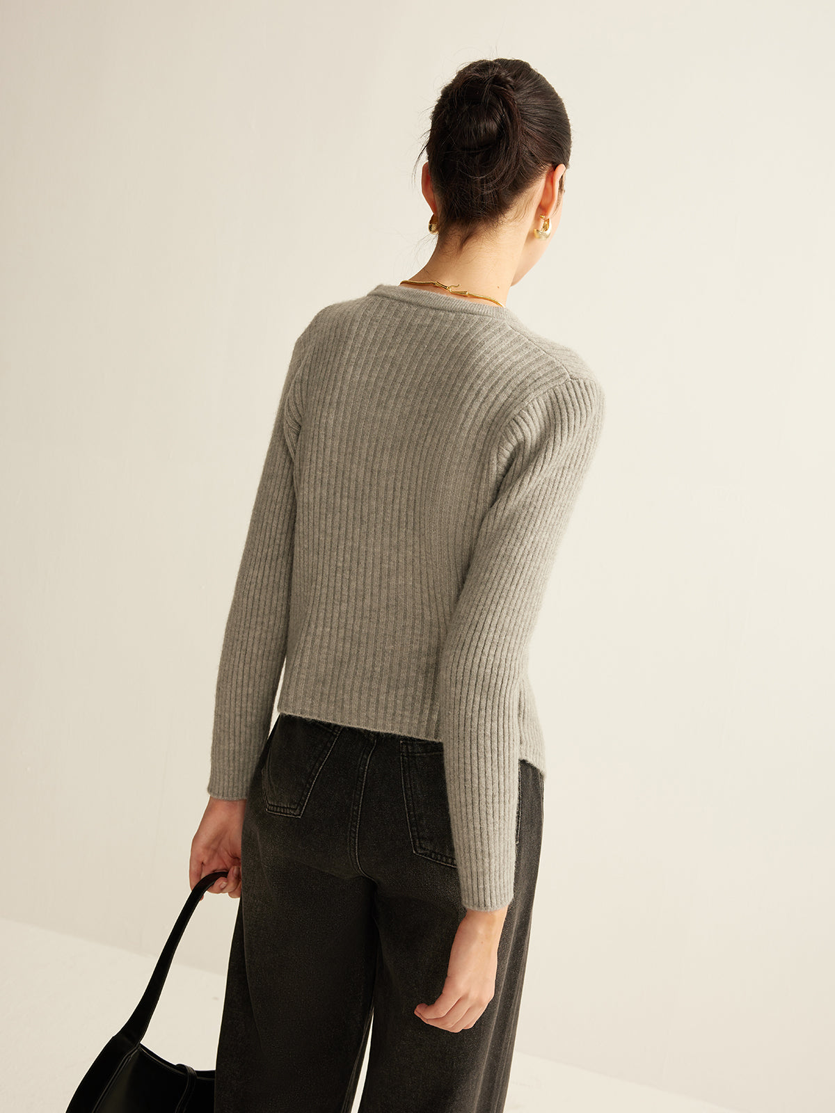 Button Down Split Cardigan with Pockets Lightweight