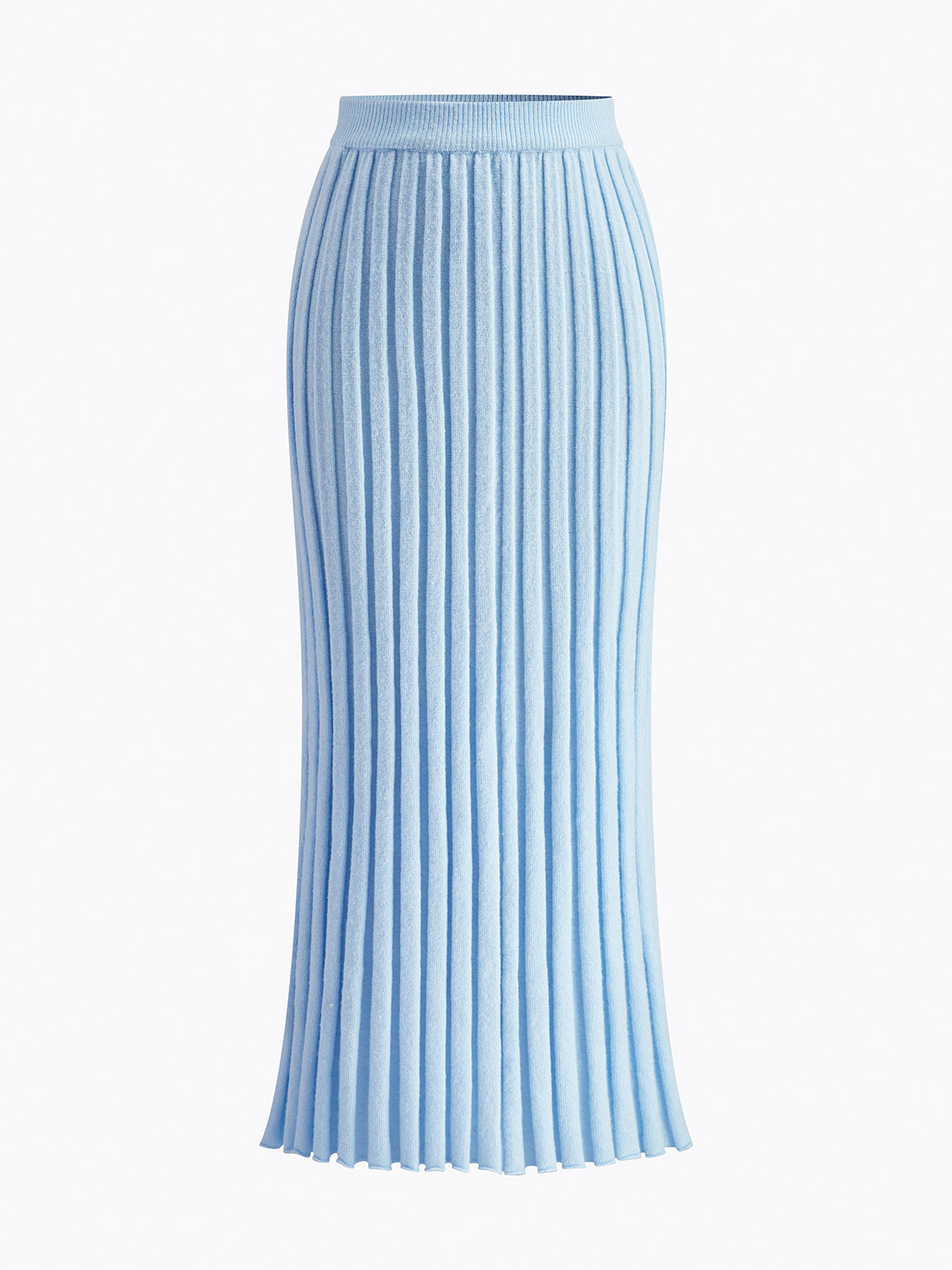 Leisure Pleated Knit Skirt for Women Casual Wear