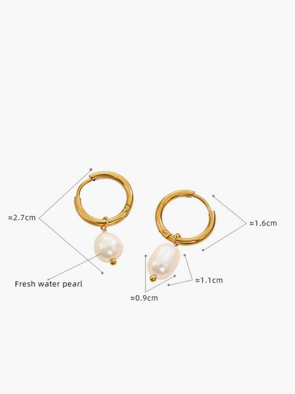 Hoop-Ring Pearl Drop Earrings Elegant Bridal Wedding Accessory