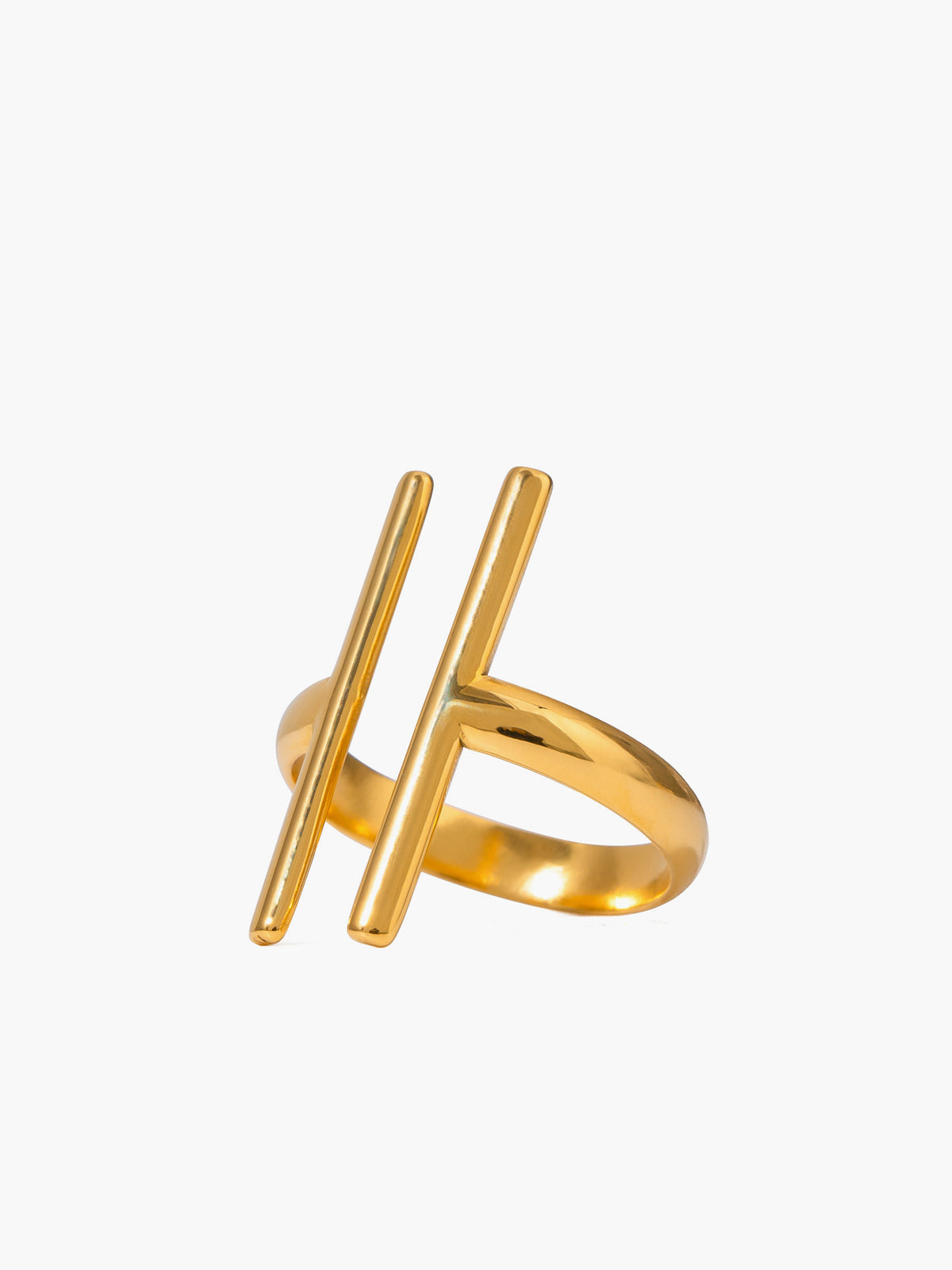 Geometric Open Ring, Modern Minimalist Statement Jewelry Piece