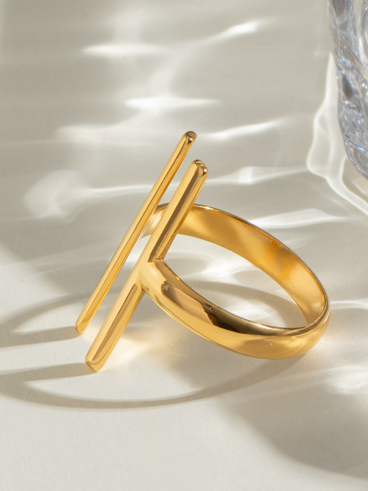 Geometric Open Ring, Modern Minimalist Statement Jewelry Piece