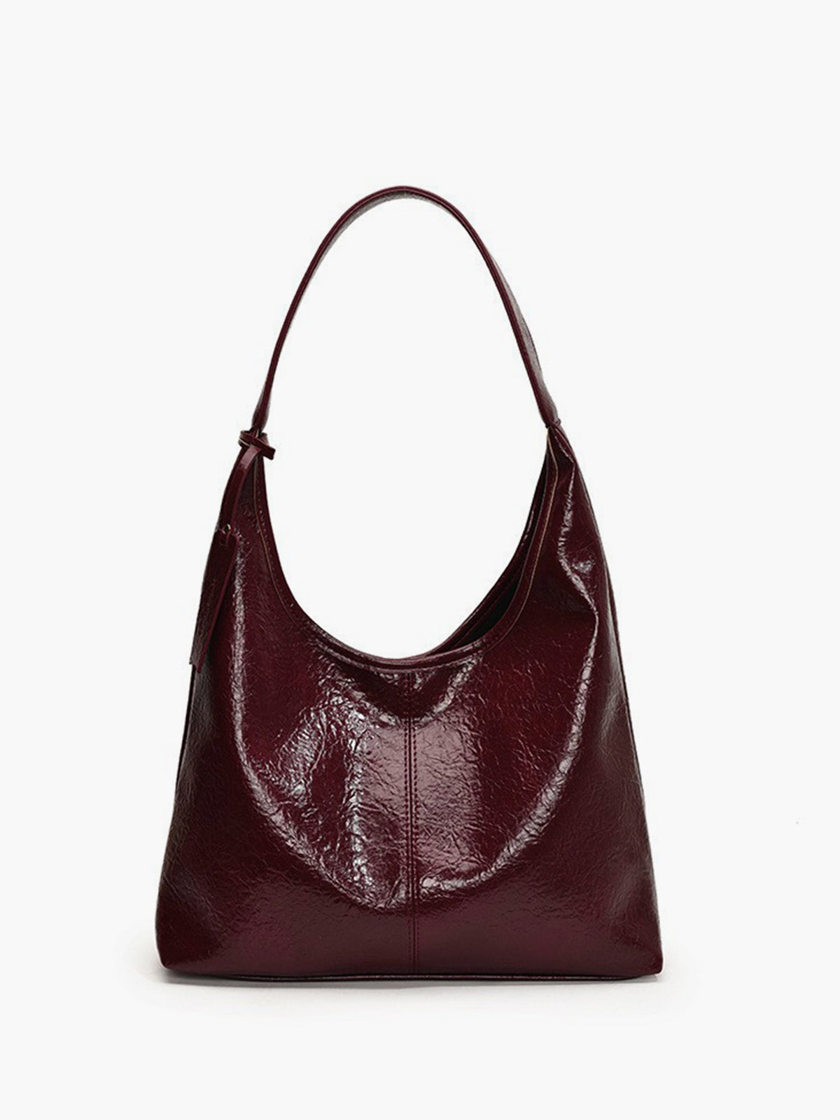 Leisure Button Clasp Hobo Bag with Adjustable Shoulder Strap