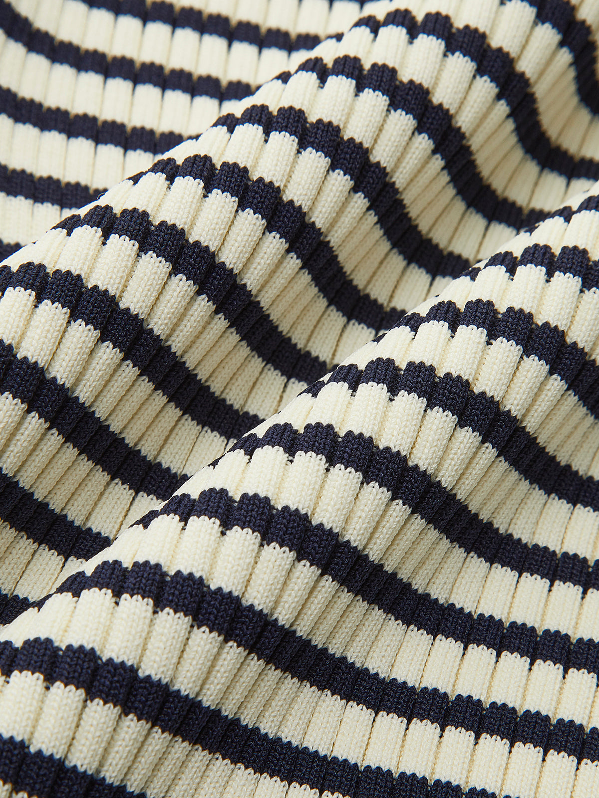 Striped Ruffle-Sleeve Knit Top Women's Casual Spring Wear