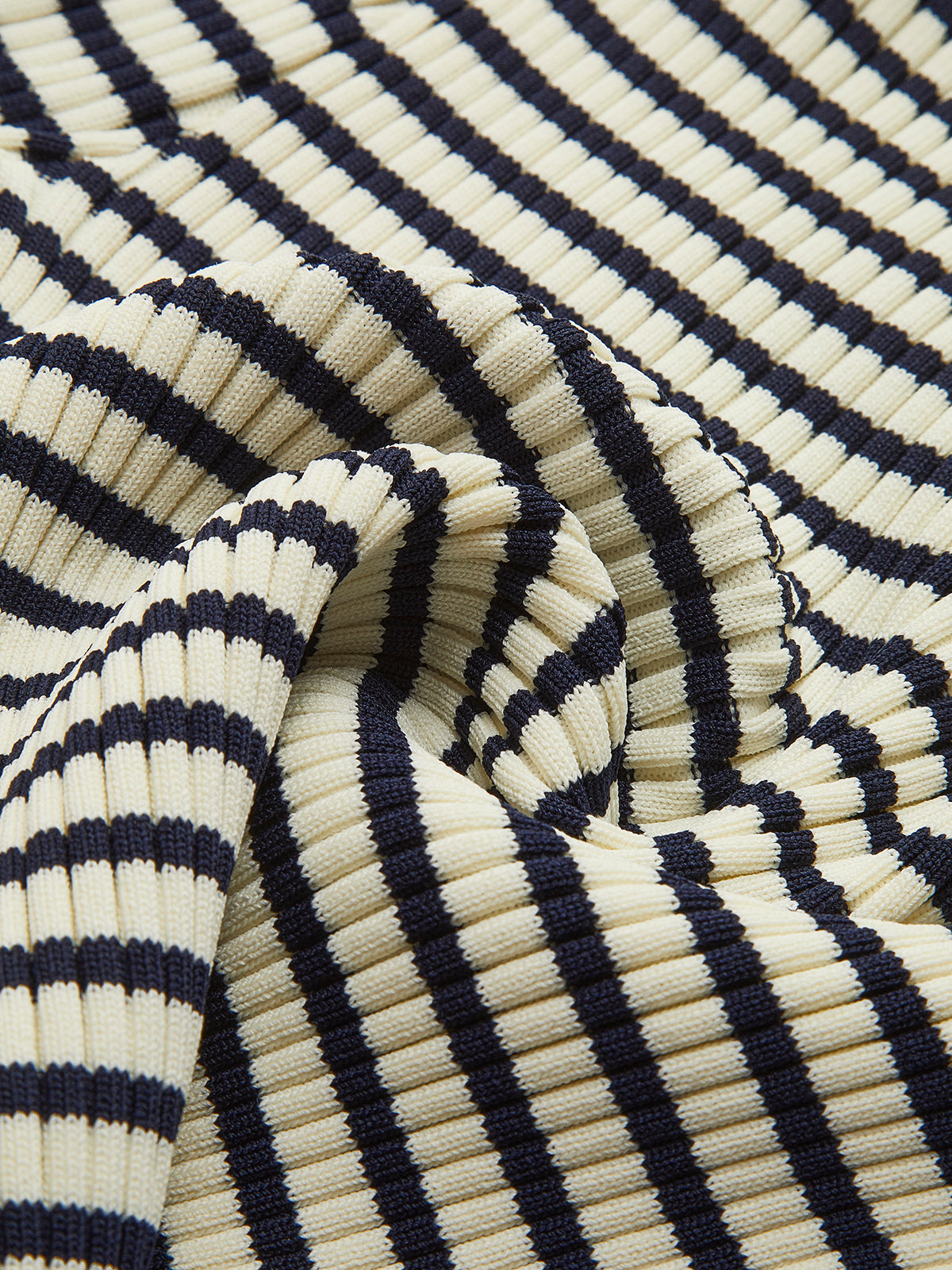 Striped Ruffle-Sleeve Knit Top Women's Casual Spring Wear