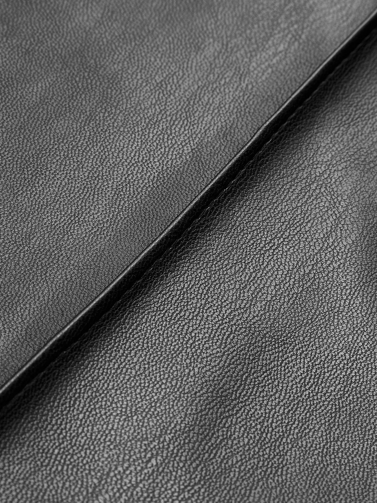 High Waist Faux Leather Pants with Elastic Waistband