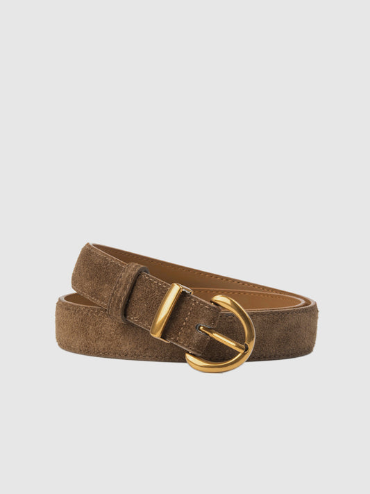 "Soft-Buckle Leather Belt - Stylish Adjustable Comfort Fit"