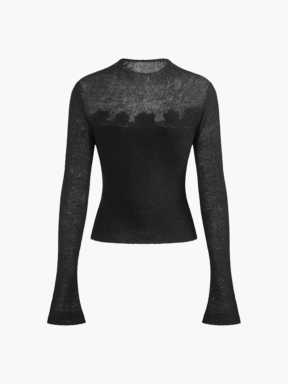 3D Flower Panel Soft Knit Top for Women Spring Collection
