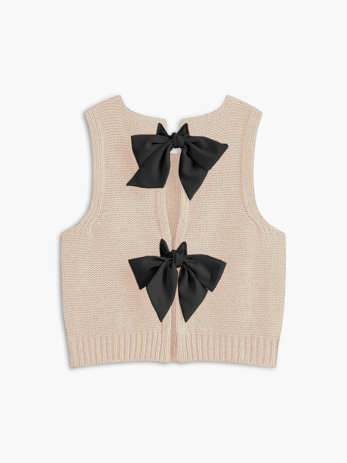 Bow Front Sweater Vest for Layering and Casual Wear