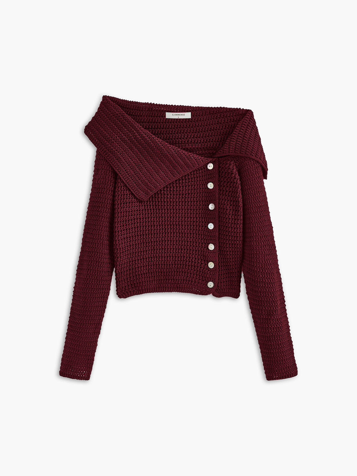 Asymmetrical Breasted Knit Top for Women Casual Wear