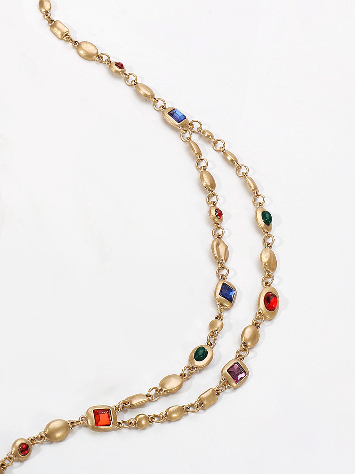 Double-Layer Colorful Beaded Necklace, Handmade Artisan Crafted Jewelry