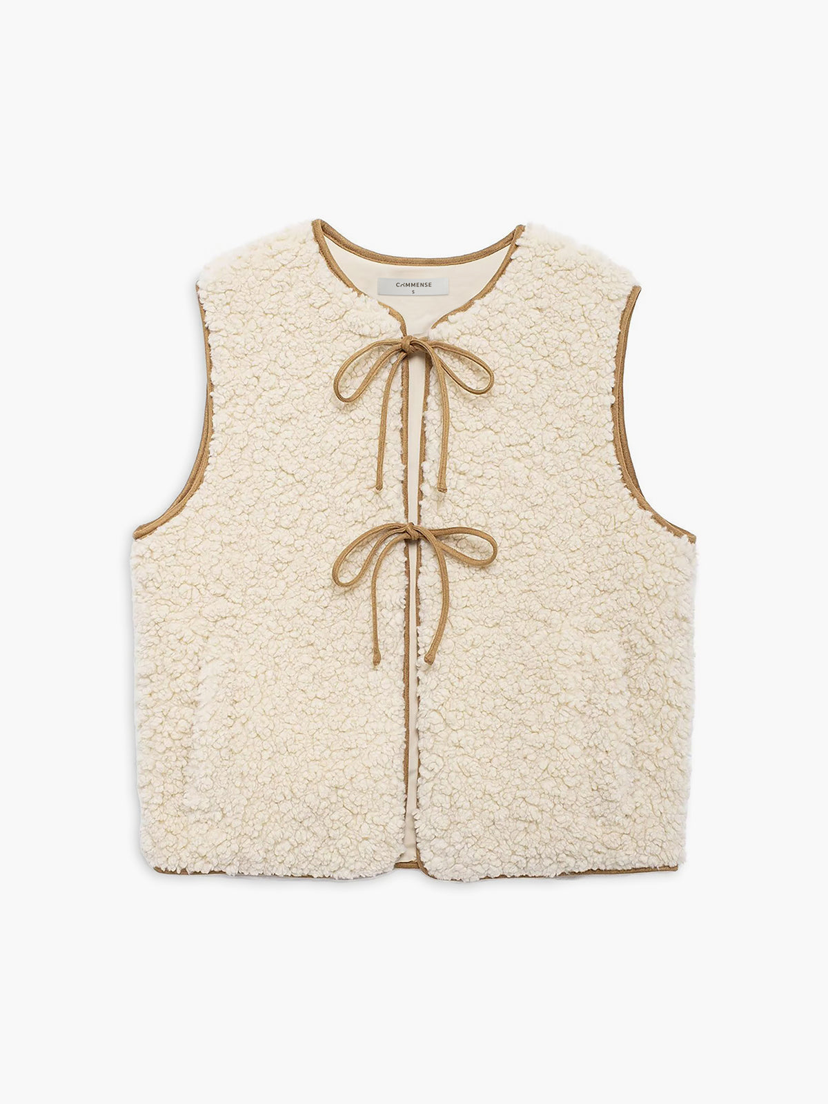 Lace Up Fleece Vest for Women Casual Winter Wear