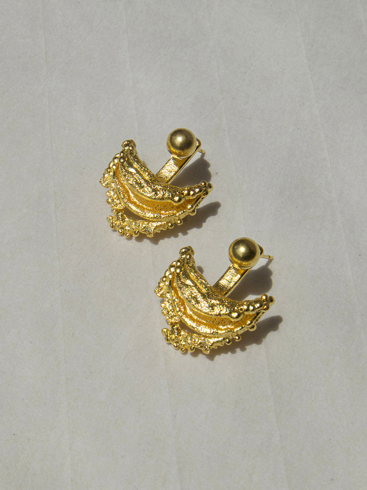 Retro Irregular Curved Stud Earrings Unique Geometric Design for Women