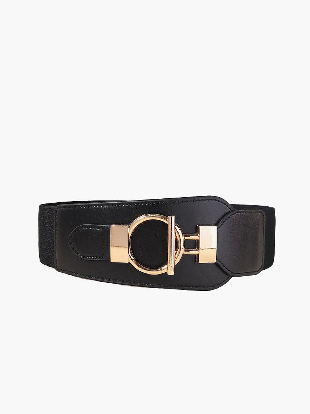 Metal Lariat Elastic Wide Belt for Women Adjustable Size