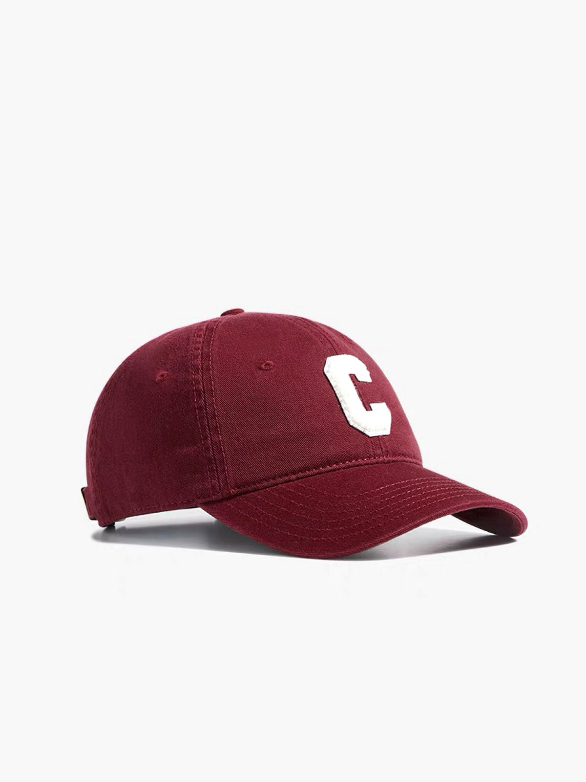 Cotton C-Letter Soft Top Cap Hat - Adjustable Unisex Embroidered Design