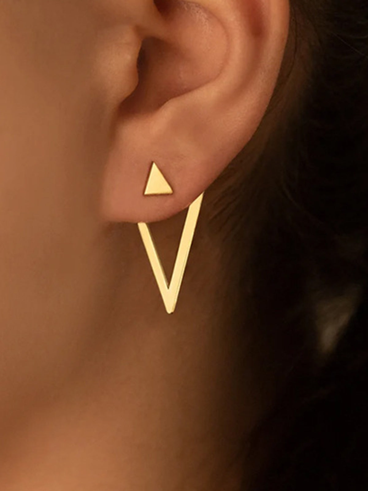 Detachable Triangle Earrings Trendy Modern Geometric Design