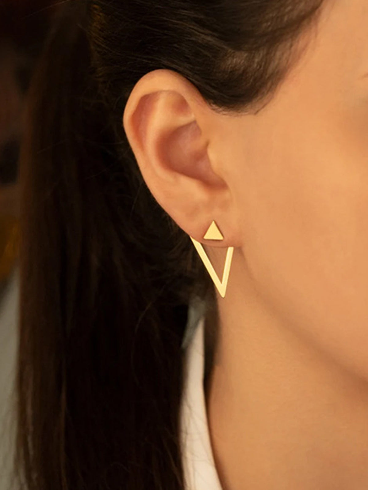 Detachable Triangle Earrings Trendy Modern Geometric Design