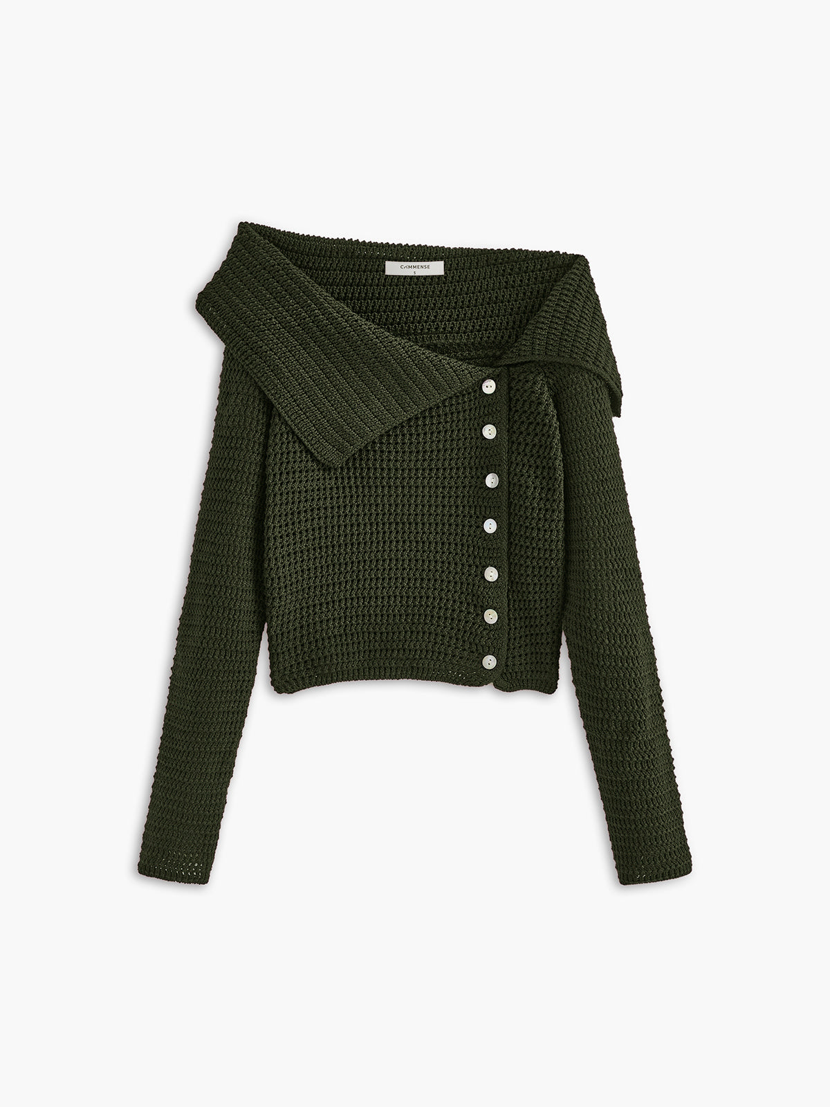 Asymmetrical Breasted Knit Top for Women Casual Wear