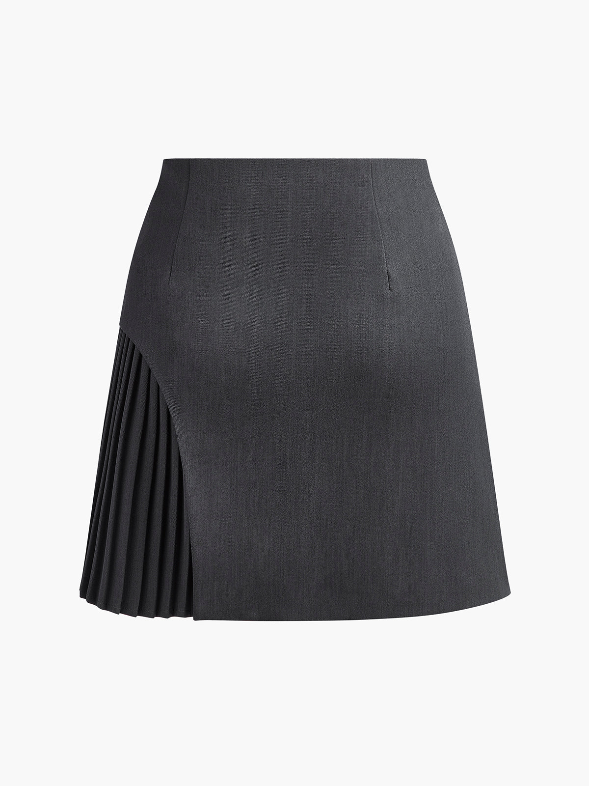 Side Pleated Buckle Belted Skirt for Women, Casual Office Wear