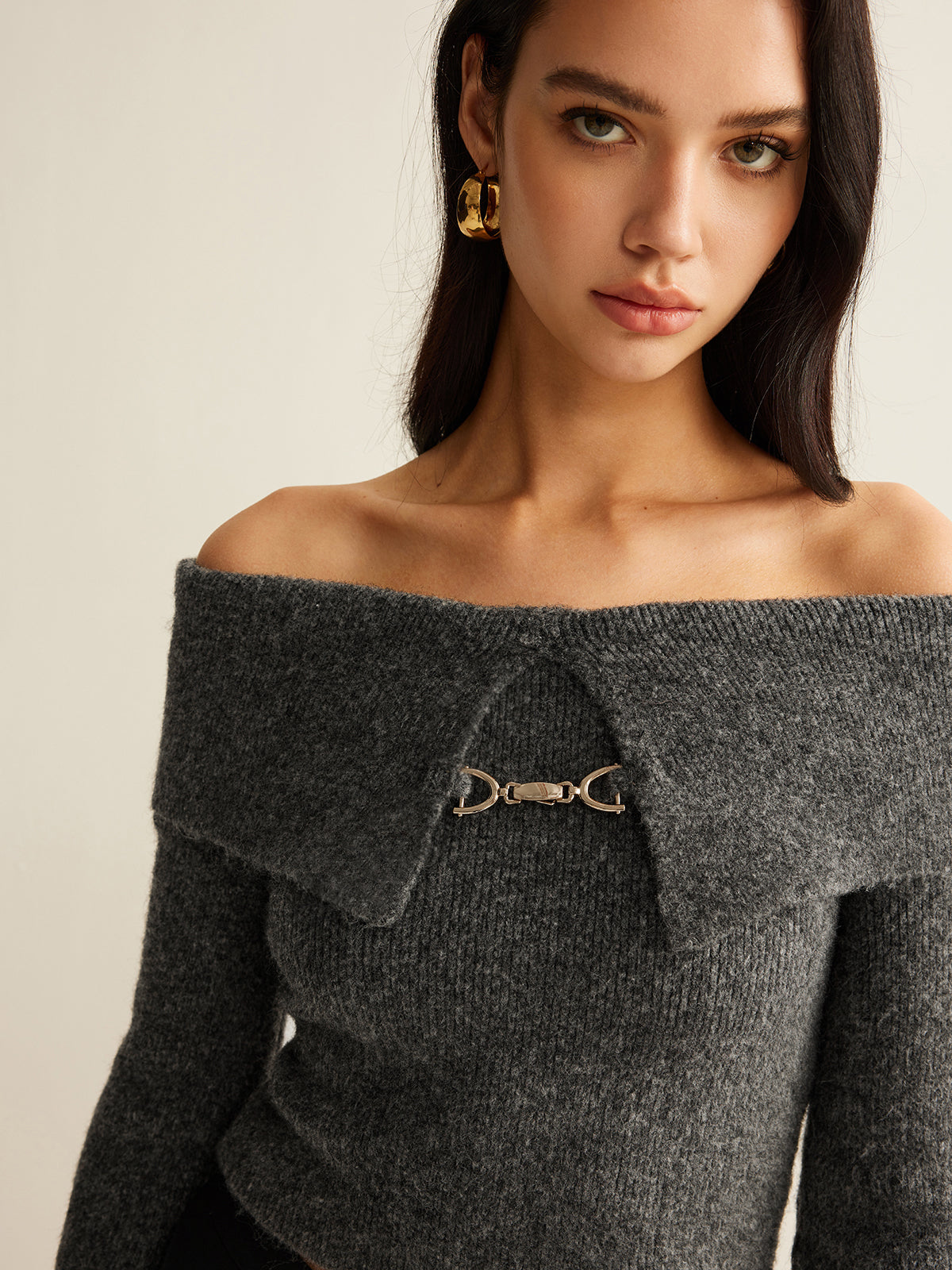 Off-Shoulder Crop Knit Top for Women Casual Summer Wear