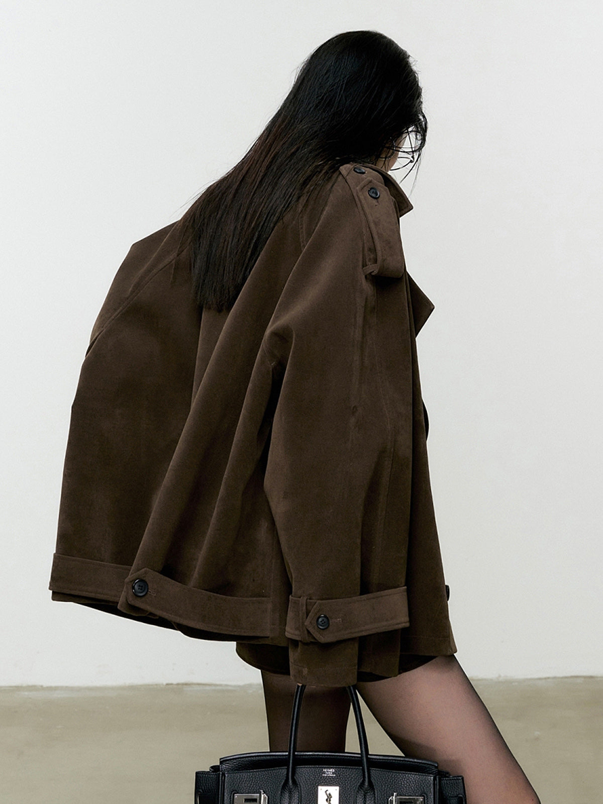 Lapel Loose Velvet Effect Jacket Comfortable Stylish Casual Outerwear