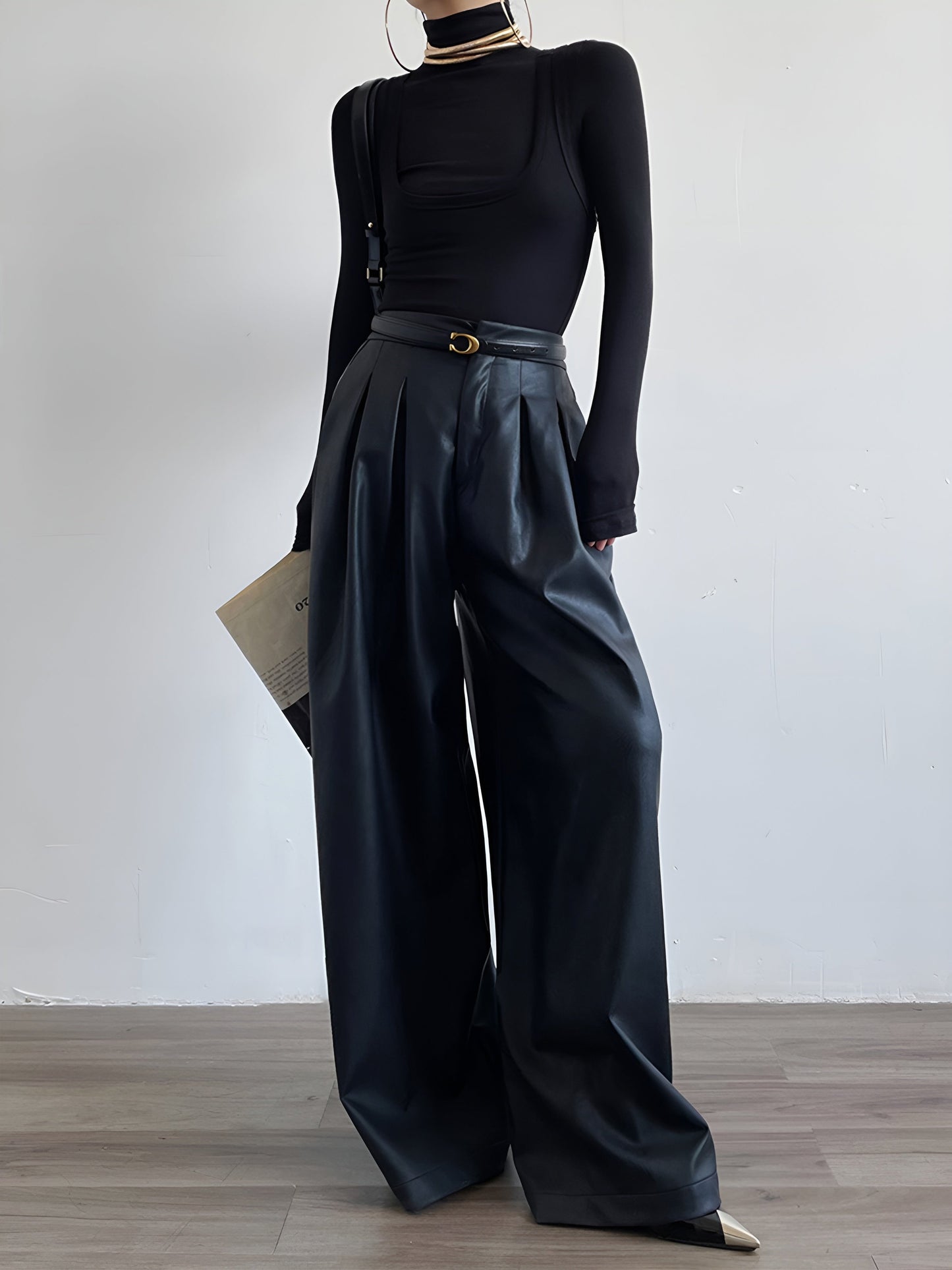 2 in 1 Mock Neck Jersey Top Versatile Layering Essential