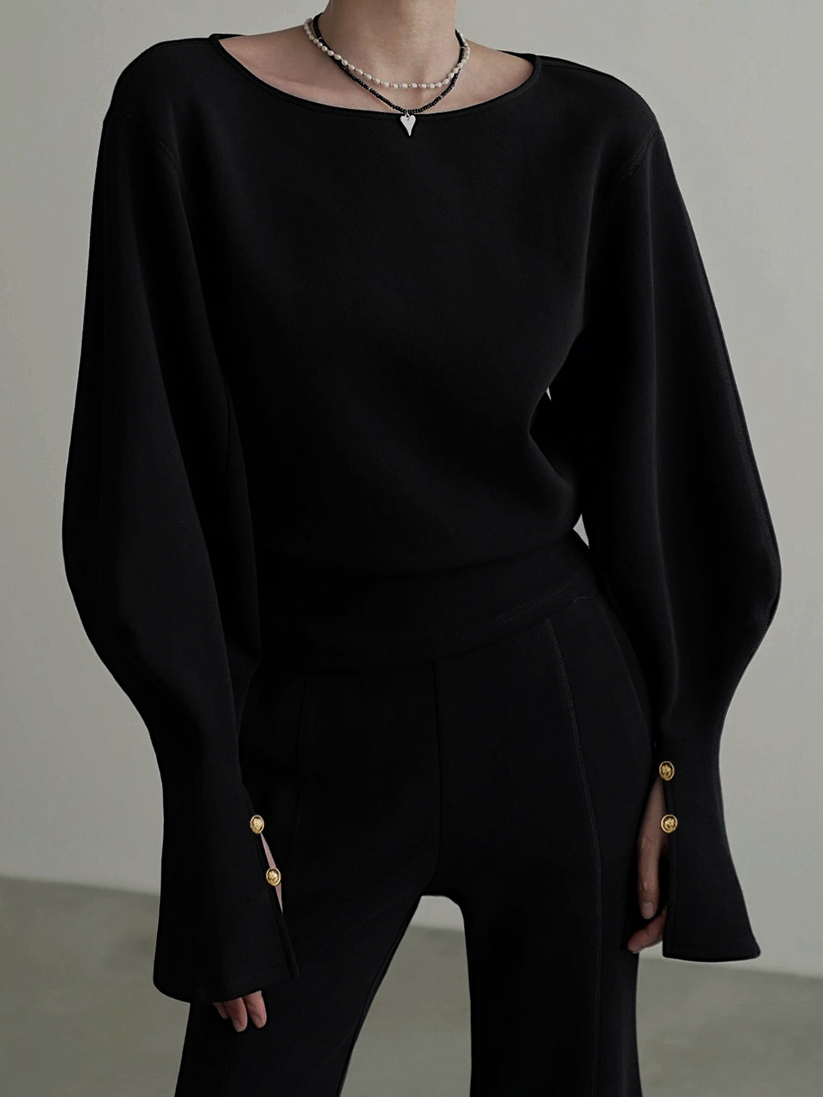 Bell Sleeve Cinched Sweatshirt for Women Casual Fit Comfort