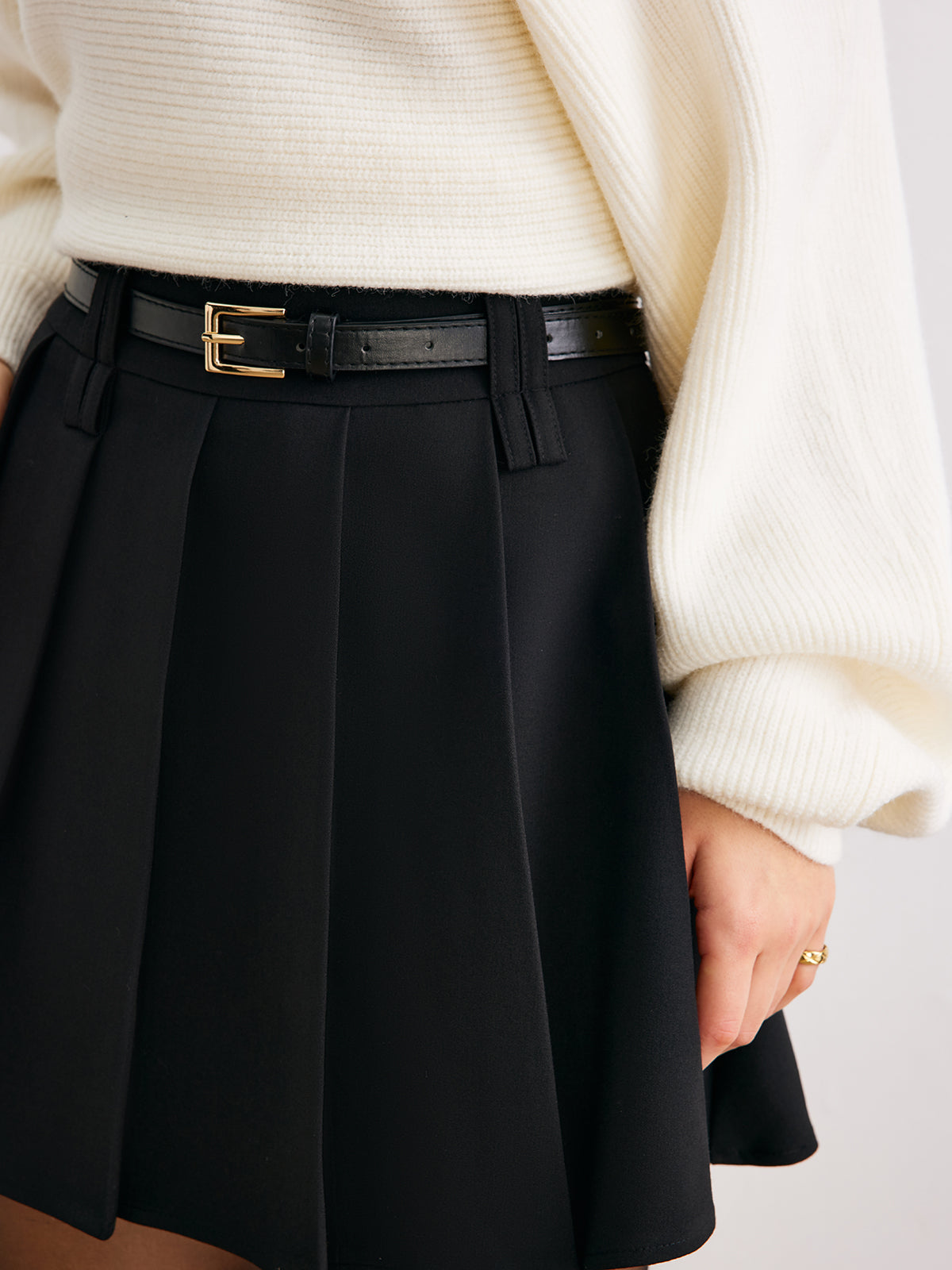 Pleated Mini Skirt Without Belt for Teen Girls Fashion Trend