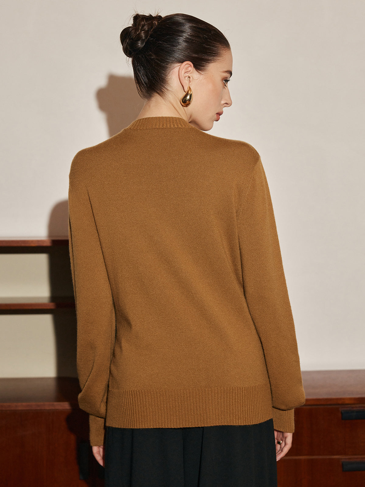 Wool-Blend Metal Knotted Sweater for Women | Cozy Winter Fashion