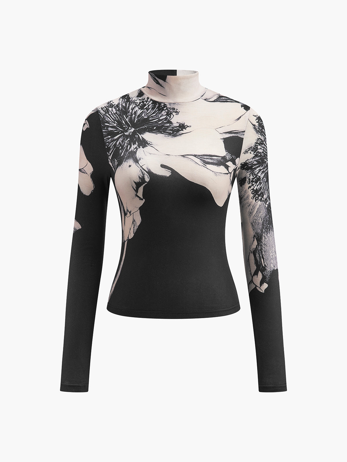 Mock-Neck Tie Dye Printed Shirt for Casual and Trendy Fashion