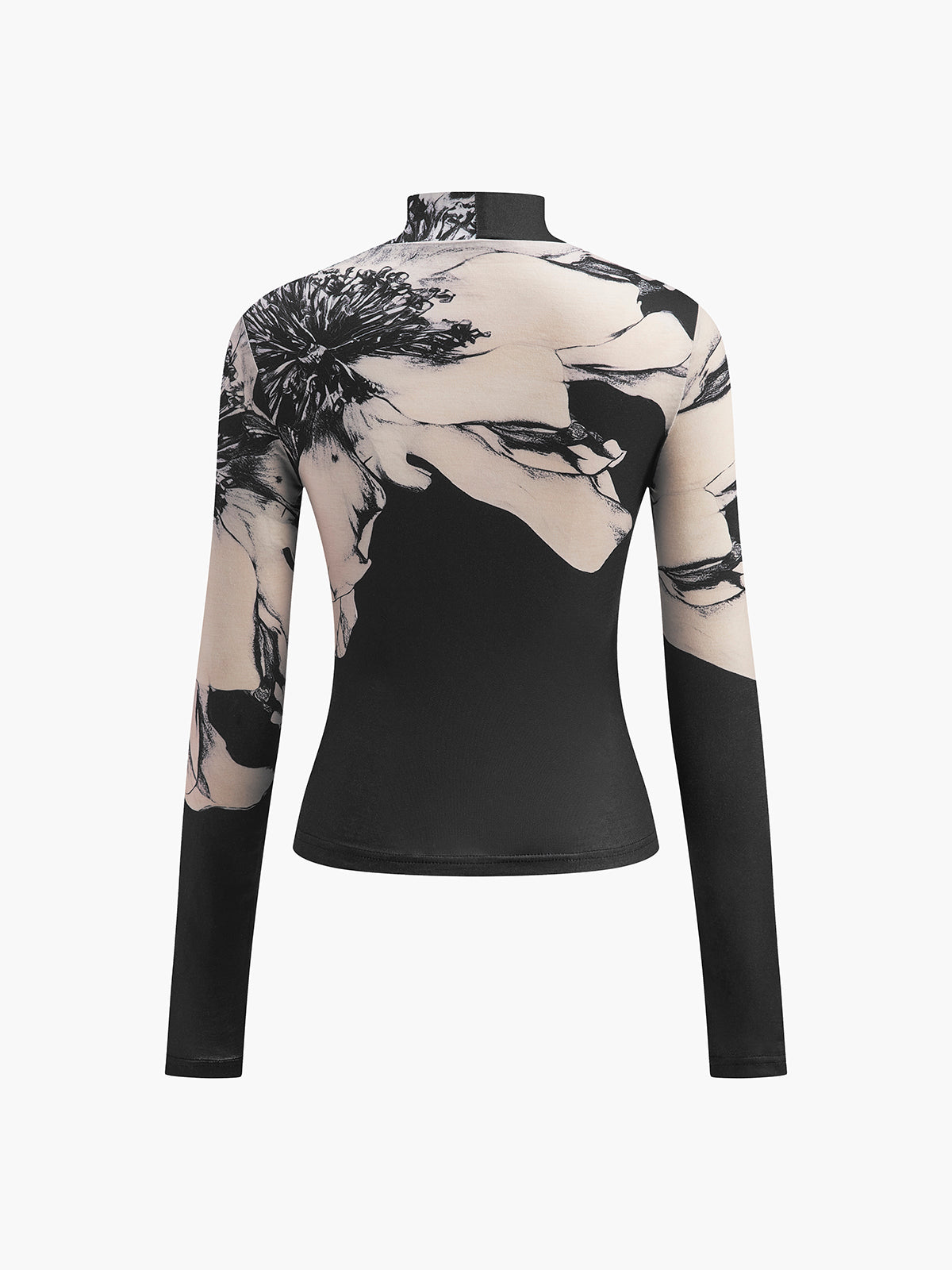 Mock-Neck Tie Dye Printed Shirt for Casual and Trendy Fashion