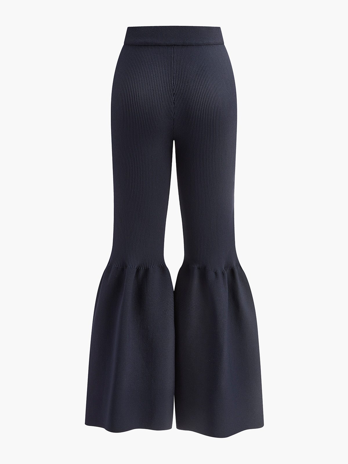 Mid-Waist Ruffle Sweater Pants for Women Comfort Fit